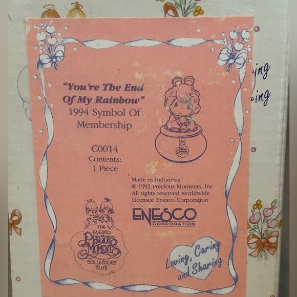 Precious Moments Porcelain Figurines “You’re The End Of My Rainbow” in box - Picture 5 of 6